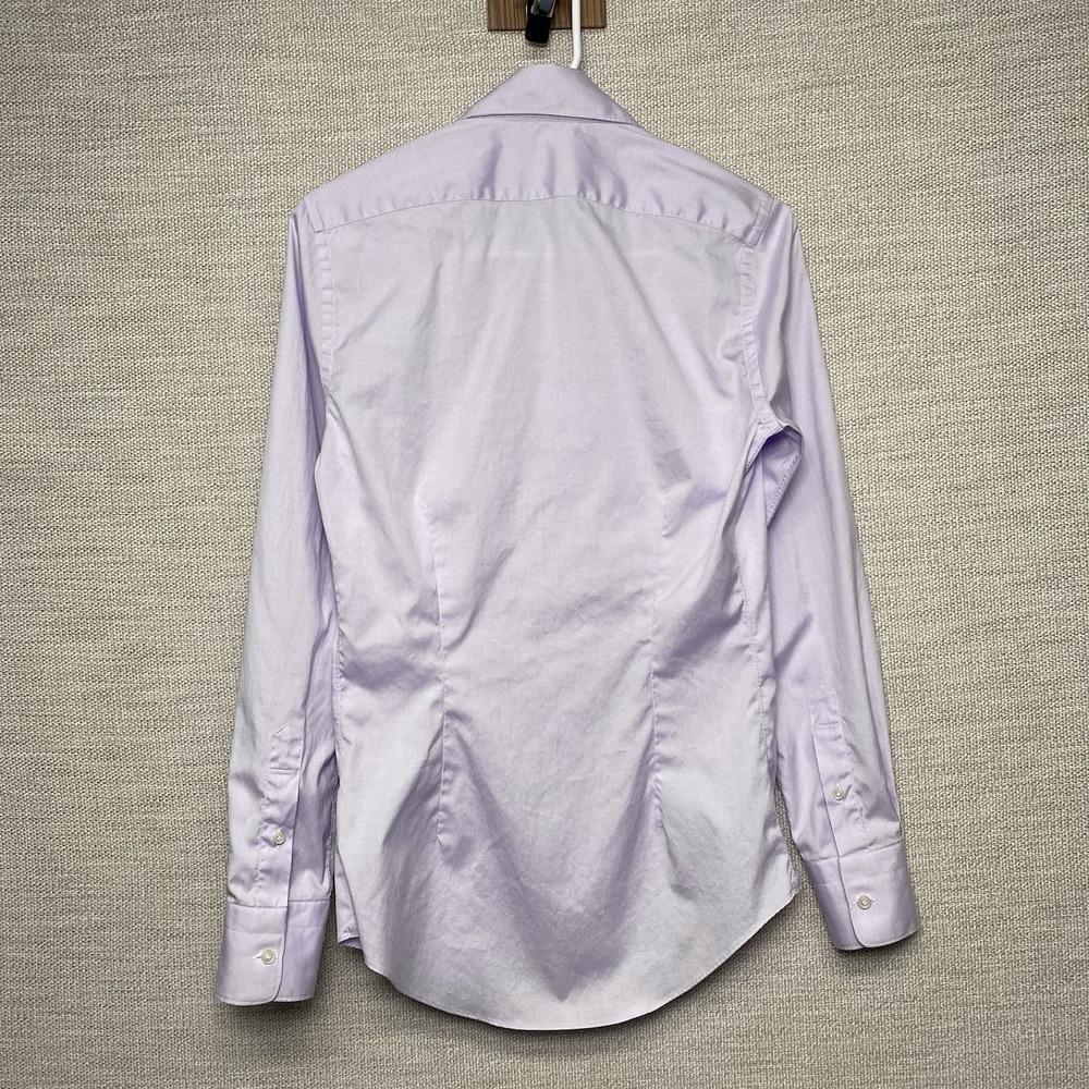 Custom Suitsupply Thomas Mason Dress Shirt (14.5 Extra Slim) Light Purple - Picture 3 of 13